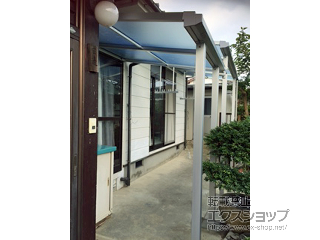 山口県宇部市ののテラス屋根 ソラリア F型 テラスタイプ 単体 積雪〜20cm対応 施工例