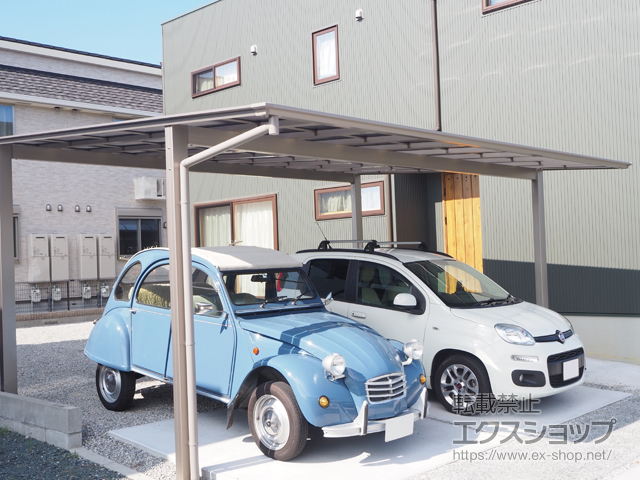 静岡県浜松市ののカーポート ソリッドポート ワイド 積雪〜20cm対応 施工例