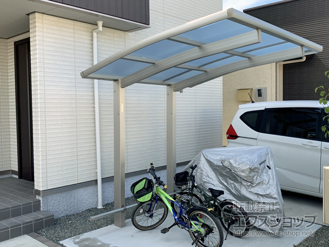 山梨県甲斐市ののサイクルポート・駐輪場 レイナポートグランミニ 積雪〜20cm対応 施工例