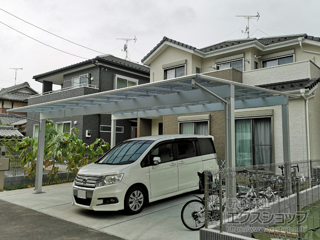 茨城県守谷市ののカーポート エフルージュ トリプル 積雪〜20cm対応 施工例