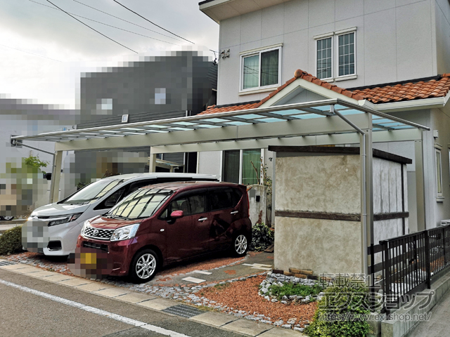 愛知県蒲郡市ののカーポート エフルージュ トリプル 積雪〜20cm対応 施工例