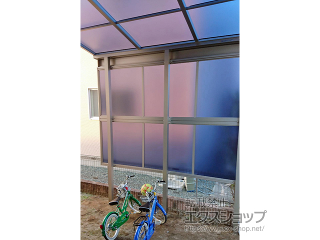 福岡県久留米市ののテラス屋根 ソラリア F型 テラスタイプ 単体 積雪〜20cm対応 施工例