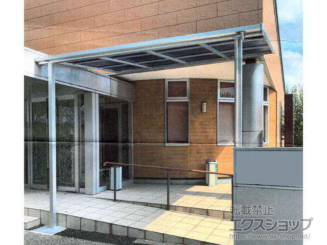 群馬県館林市ののテラス屋根 ソラリア F型 テラスタイプ 単体 積雪〜20cm対応 施工例