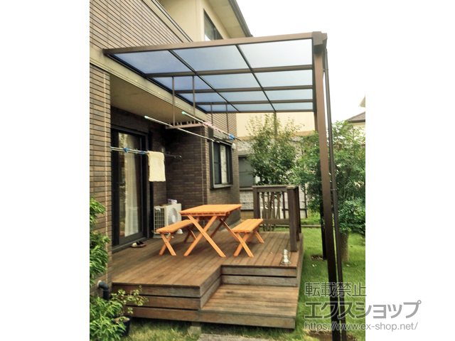 茨城県稲敷郡阿見町ののテラス屋根 ソラリア F型 テラスタイプ 単体 積雪〜20cm対応 施工例