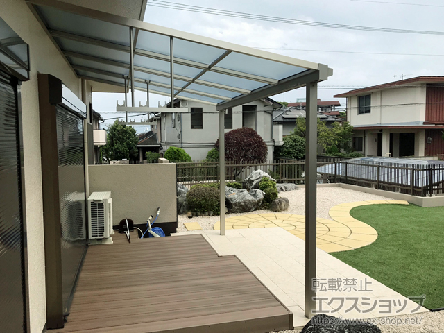 福岡県福岡市ののテラス屋根 ソラリア F型 テラスタイプ 単体 積雪〜20cm対応 施工例
