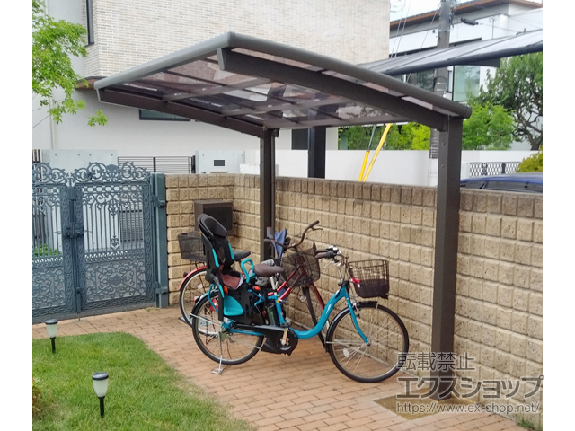 東京都杉並区ののサイクルポート・駐輪場 ネスカRミニ (ラウンドスタイル) 積雪〜20cm対応 施工例