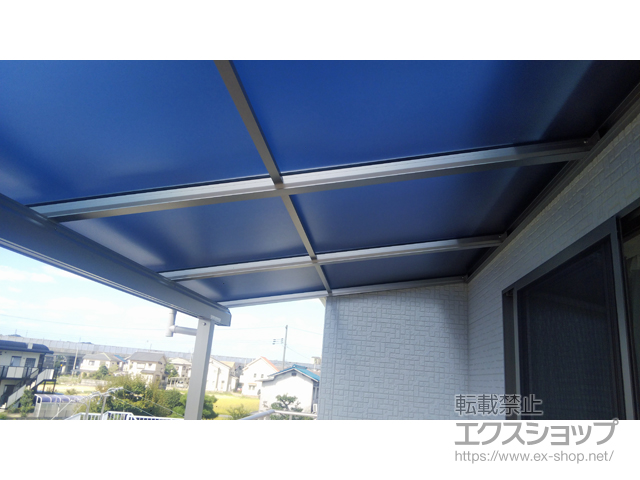 兵庫県姫路市ののバルコニー・ベランダ屋根 プレシオステラスII F型 屋根タイプ 単体 積雪〜20cm対応 施工例