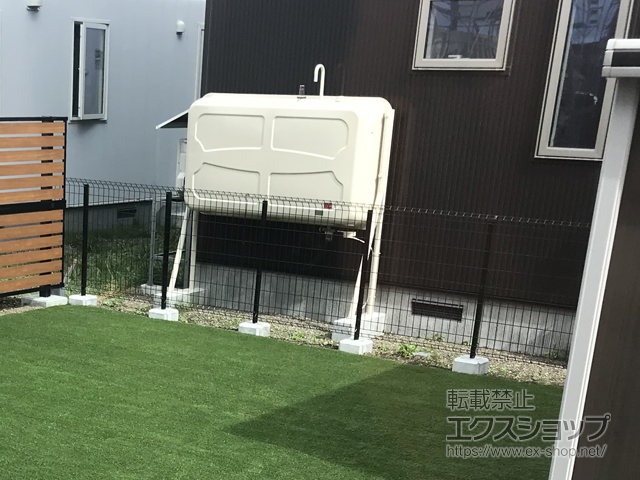 北海道千歳市ののフェンス・柵 イーネットフェンス1F型 自由柱タイプ 施工例