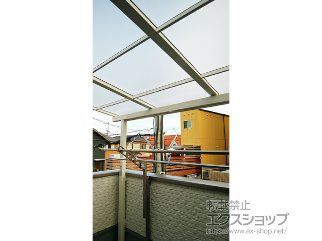 兵庫県西宮市ののバルコニー・ベランダ屋根 スピーネ F型 屋根タイプ 単体 積雪〜20cm対応 施工例