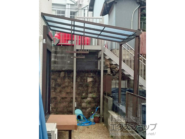 三重県伊賀市ののテラス屋根 ソラリア F型 テラスタイプ 単体 積雪〜20cm対応 施工例