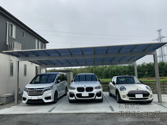 宮城県仙台市ののカーポート エフルージュ トリプル 積雪〜20cm対応 施工例
