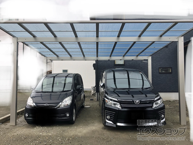 愛媛県新居浜市ののカーポート エフルージュ ツイン 積雪〜20cm対応 施工例