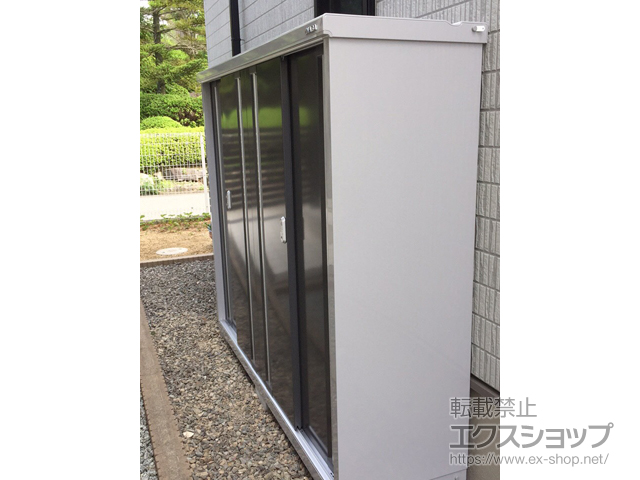 大阪府南河内郡河南町のの物置・屋外倉庫 シンプリー 一般型 1940×515×1603 MJX-195D-P-【PG】 施工例