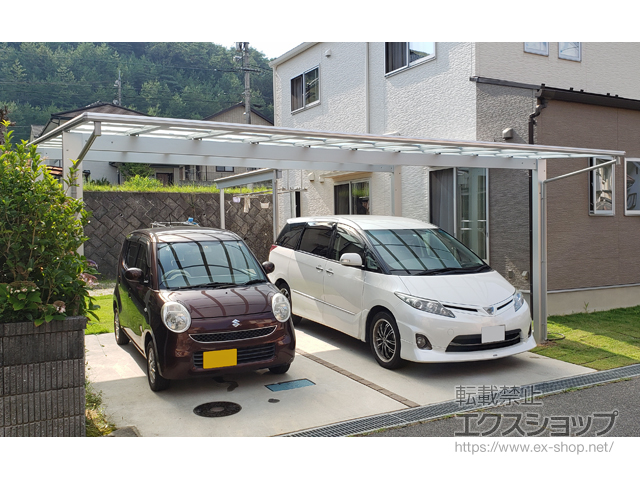 広島県山県郡北広島町ののカーポート エフルージュ ツイン 積雪〜20cm対応 施工例