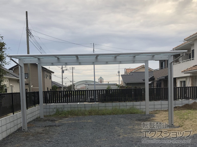 茨城県神栖市ののカーポート エフルージュ ツイン 積雪〜20cm対応 施工例