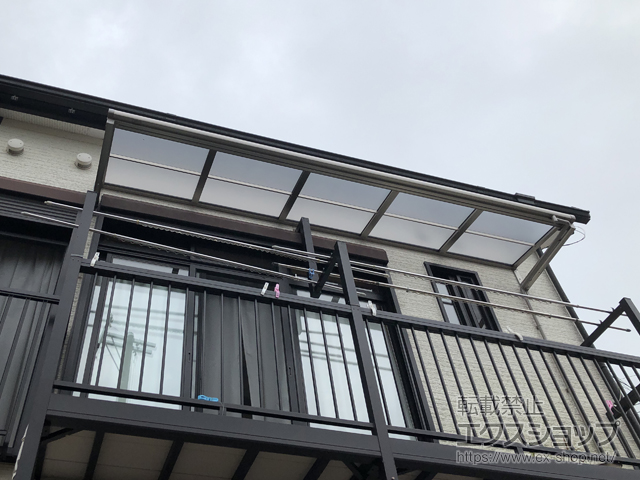 宮崎県西都市ののバルコニー・ベランダ屋根 スピーネ F型 ルーフタイプ 単体 積雪〜20cm対応 施工例