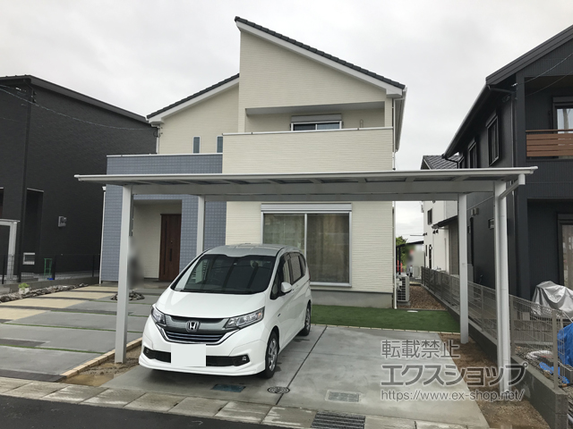 奈良県葛城市ののカーポート ソリッドポート ワイド 積雪〜20cm対応 施工例