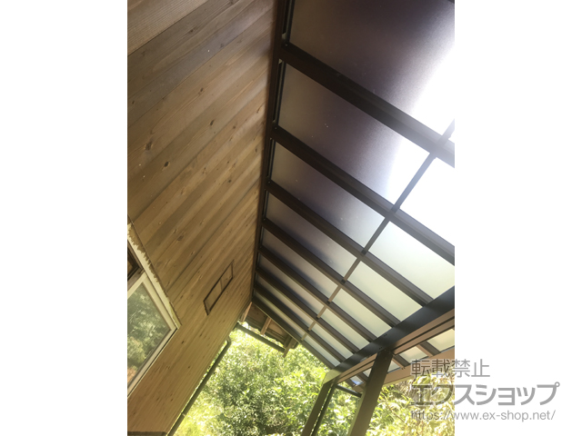 福井県三方上中郡若狭町ののテラス屋根 ソラリア F型 3000 テラスタイプ 連棟 積雪〜100cm対応 施工例