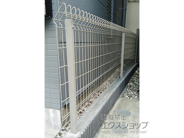 東京都品川区ののフェンス・柵 メッシュフェンス G10-R　　自由柱 施工例