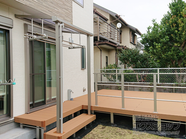 東京都八王子市ののテラス屋根 ソラリア F型 テラスタイプ 単体 積雪〜20cm対応 施工例