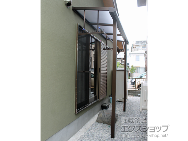 静岡県静岡市ののテラス屋根 ソラリア F型 テラスタイプ 単体 積雪〜20cm対応 施工例