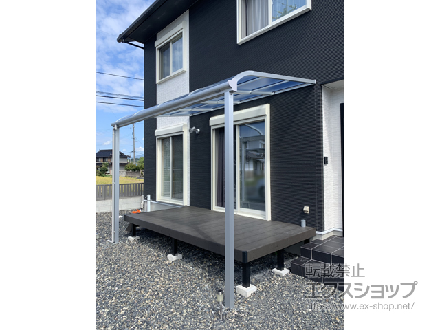 岡山県津山市ののテラス屋根 ソラリア R型 テラスタイプ 単体 積雪〜20cm対応 施工例