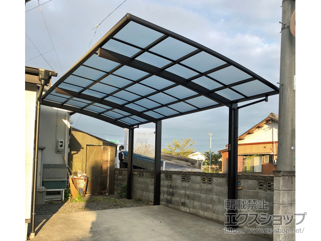 静岡県掛川市ののカーポート レイナポートグラン 延長　積雪〜20cm対応 施工例