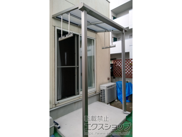 愛媛県松山市ののテラス屋根 ソラリア F型 テラスタイプ 単体 積雪〜20cm対応 施工例