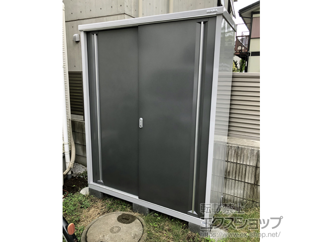 のの物置・屋外倉庫 シンプリー 一般型 1520×615×1903 MJX-156E-P-PG 施工例