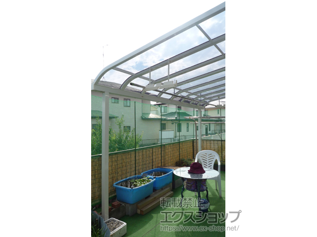 茨城県守谷市ののテラス屋根 スピーネ R型 テラスタイプ 単体 積雪〜20cm対応 施工例