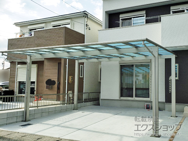 愛知県一宮市ののカーポート エフルージュ ツイン 積雪〜20cm対応 施工例