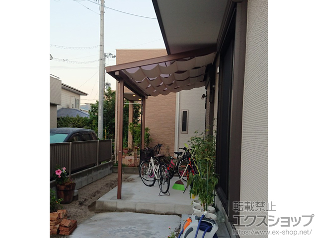 福岡県福岡市ののテラス屋根 シュエット テラスタイプ 単体 積雪〜20cm対応 施工例