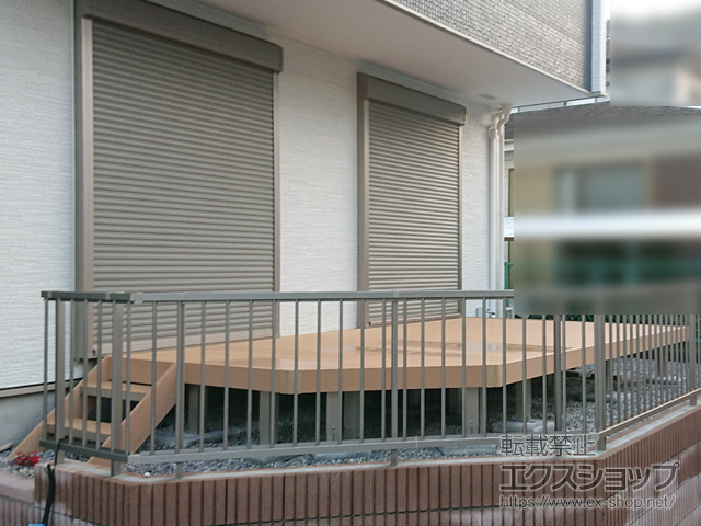 神奈川県藤沢市ののウッドデッキ リウッドデッキ 200 ※一部斜め加工あり 施工例