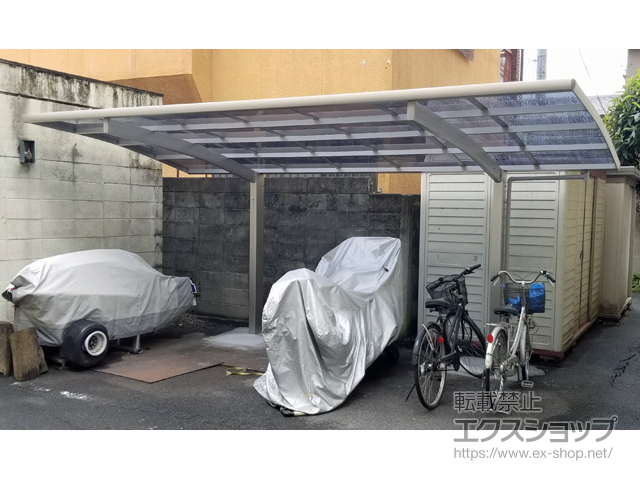 山梨県甲府市ののカーポート プレシオスポート 積雪〜20cm対応 施工例