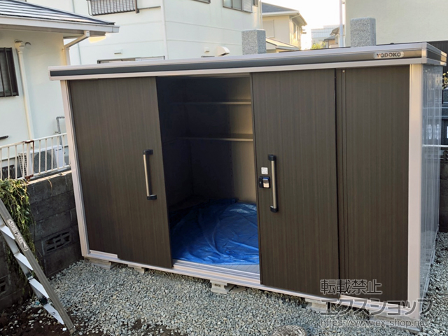 熊本県熊本市のの物置・屋外倉庫 エルモ 一般型 3620×2220×2117 LMD-3622-DW 施工例