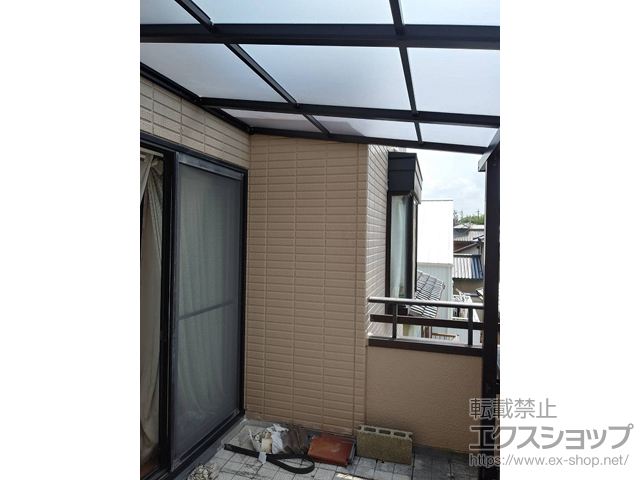 愛知県豊田市ののバルコニー・ベランダ屋根 プレシオステラスII F型 屋根タイプ 単体 積雪〜20cm対応 施工例