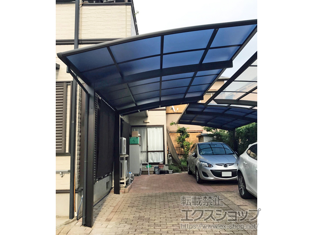 岡山県岡山市ののカーポート プレシオスポート 積雪〜20cm対応 施工例