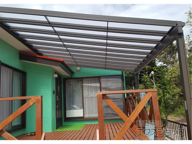 茨城県鹿嶋市ののテラス屋根 スピーネ F型 テラスタイプ 単体 積雪〜20cm対応 施工例