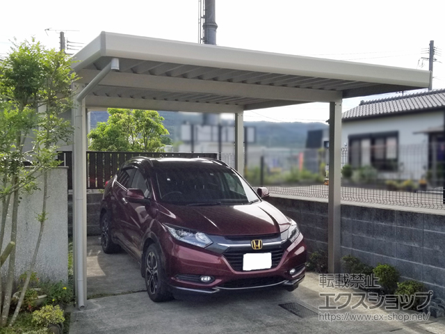 鹿児島県指宿市ののカーポート レオンポートneo 角柱4本柱 積雪〜50cm対応 施工例