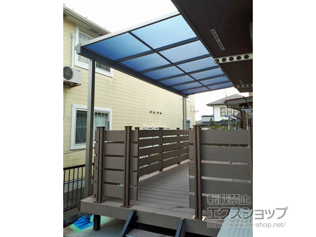 東京都町田市ののテラス屋根 ソラリア F型 テラスタイプ 単体 積雪〜20cm対応 施工例