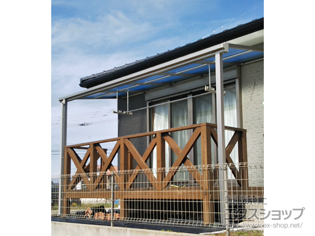 福岡県豊前市ののテラス屋根 ソラリア F型 テラスタイプ 単体 積雪〜20cm対応 施工例