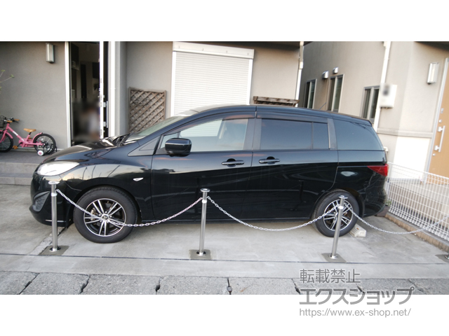 神奈川県横浜市ののカーゲート スペースガードF48型 埋込式 キー付き 施工例