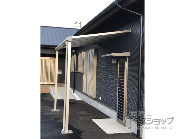 愛媛県新居浜市ののテラス屋根 プレシオステラスII F型 テラスタイプ 単体 積雪〜50cm対応 施工例