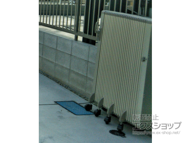 広島県福山市ののカーゲート レイオス1型 ノンレール 片開き 54S 施工例