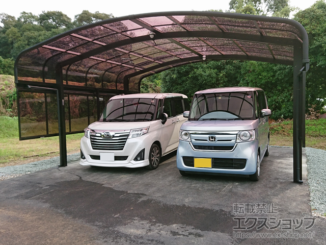 高知県香南市ののカーポート レイナキャップツインポートグラン 積雪〜20cm対応 施工例