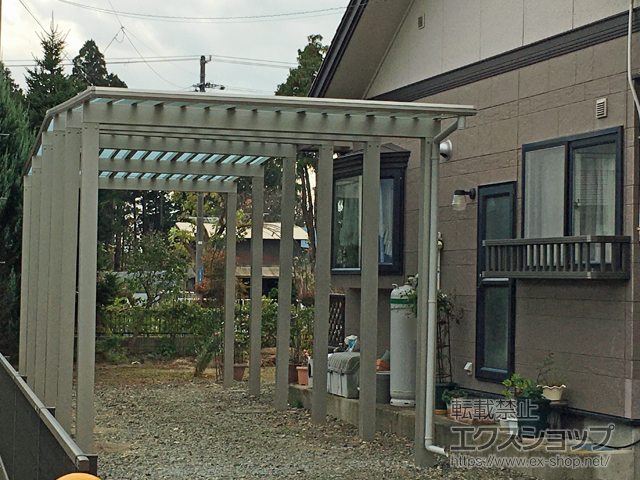 岩手県北上市ののカーポート エフルージュ ワン100 積雪〜100cm対応 施工例