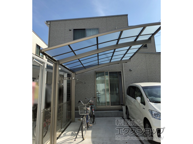 愛媛県伊予郡松前町ののカーポート ネスカR (ラウンドスタイル) 積雪〜20cm対応 施工例