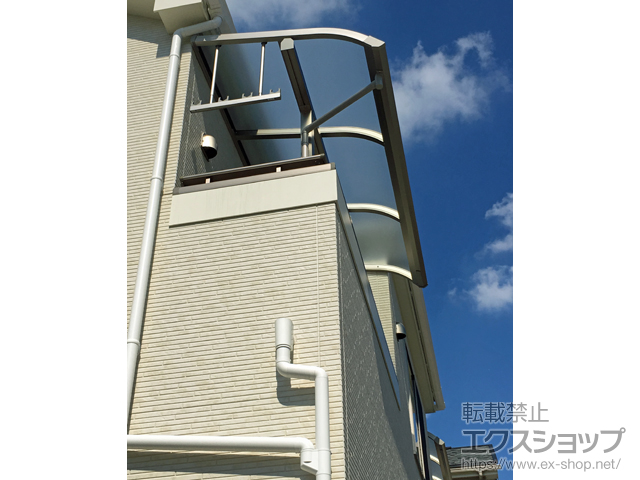 大阪府豊中市ののバルコニー・ベランダ屋根 ソラリア R型 屋根タイプ 単体 積雪〜20cm対応 施工例