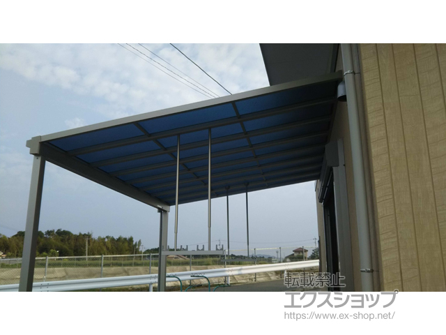 鹿児島県志布志市ののテラス屋根 ソラリア F型 1500 テラスタイプ 単体　積雪〜50cm対応 施工例