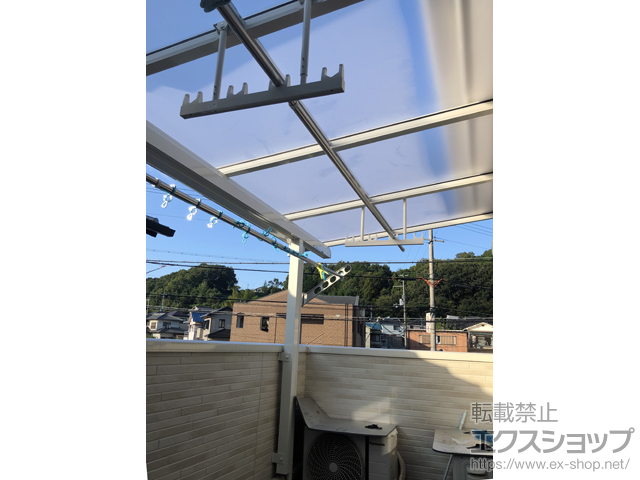 兵庫県神戸市ののバルコニー・ベランダ屋根 ソラリア F型 屋根タイプ 単体 積雪〜20cm対応 施工例